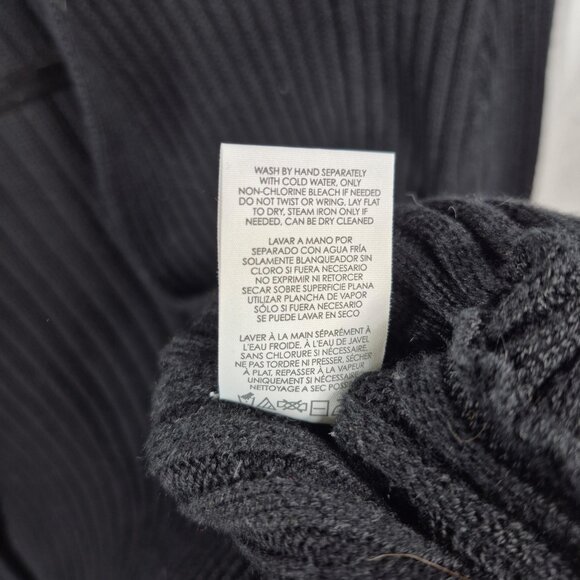Cabi Sweater Womens S Black Ribbed Knit Cardigan Open Front Duster Long Sleeve - Picture 6 of 7